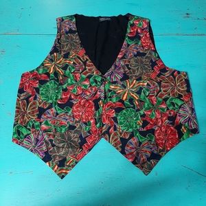 Vintage Saddle River tacky ugly granny Christmas Holiday vest